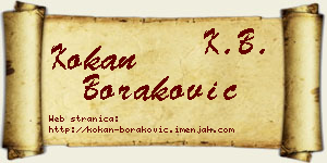 Kokan Boraković vizit kartica